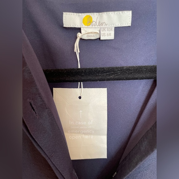 Boden silk fabric shirt dress size 6 - Picture 4 of 4